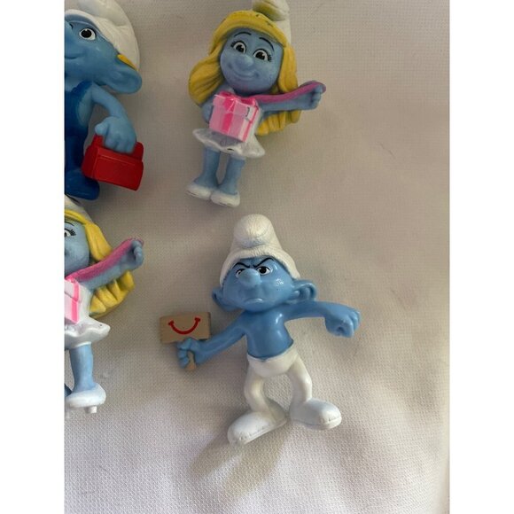 Set Of 6 Smurfs Figurines With Accessories Vinyl Collectibles - Picture 3 of 13